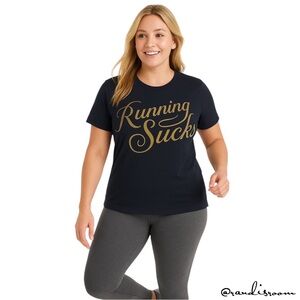 NWOT Nike “Running Sucks” Slim Fit Short Sleeve T-Shirt Women’s Size XL